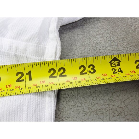 Hugo Boss Sharp Fit Size 15.5 34-35 White Stripe French Cuff Hidden Button Shirt - Picture 2 of 11